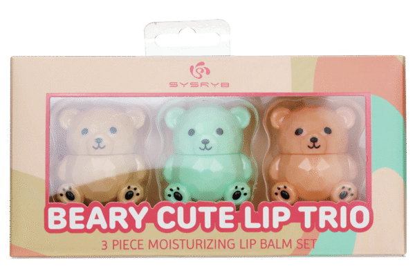 SPK-23020-BG-SL Bear Cute Three - Piece Lip Balm Trio